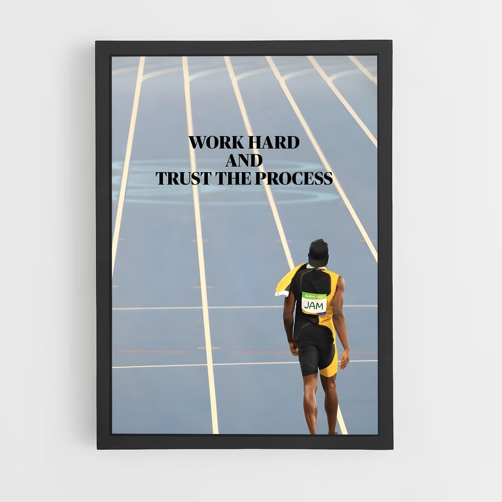 Poster Usain de bolt – affiche Athlétisme (vue 2)